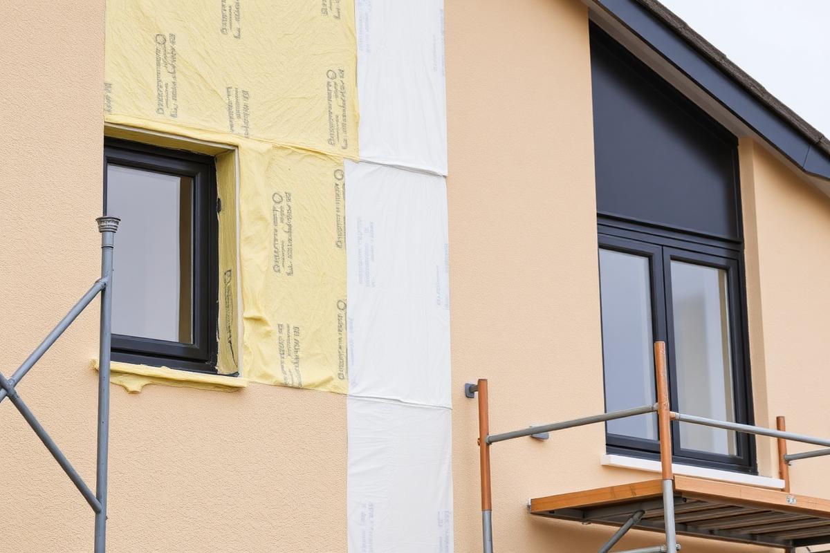 Chantier d’isolation thermique par l’extérieur